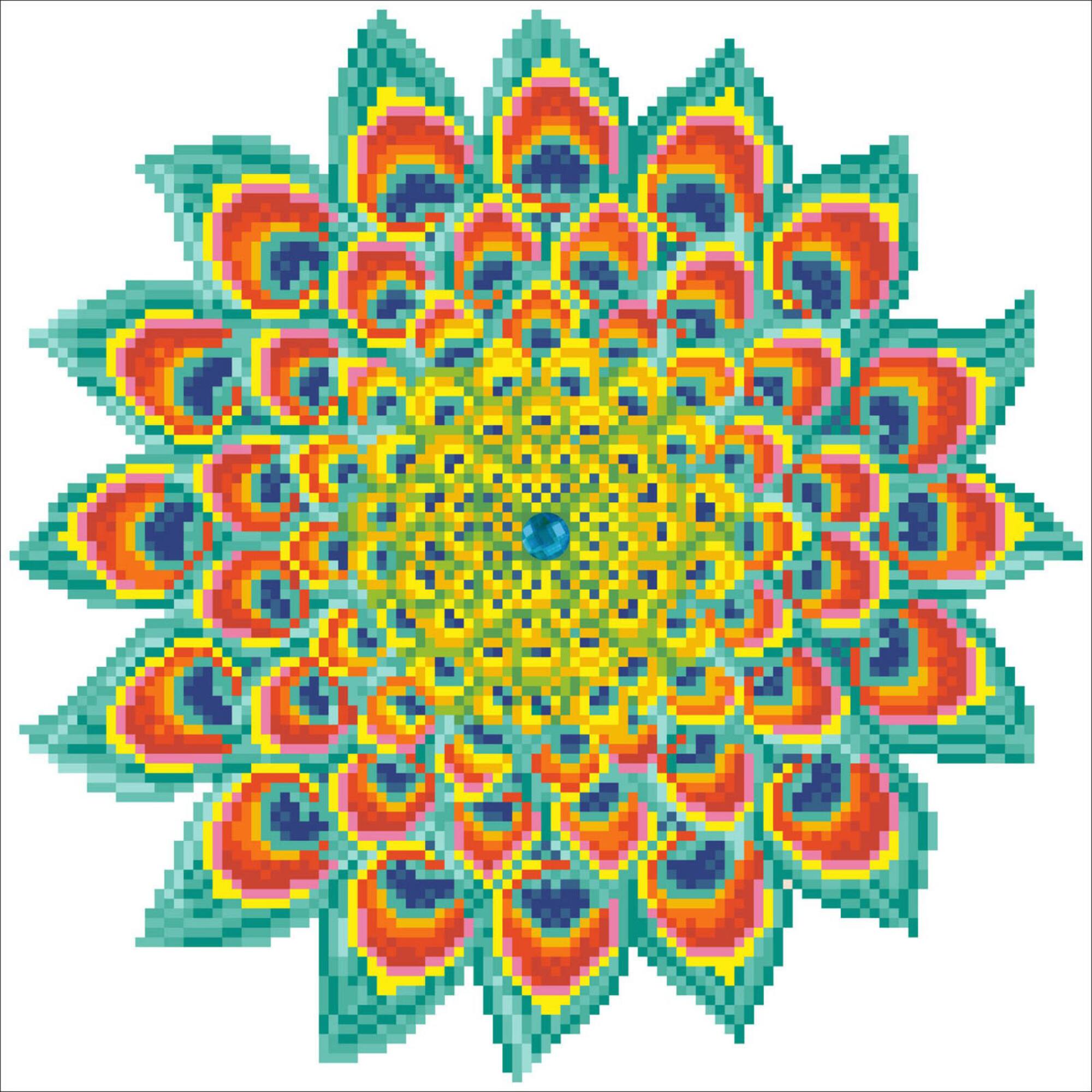 Diamond Dotz® Intermediate Peacock Mandala Diamond Painting Kit